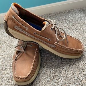 Men’s Sperry Boat Shoes, Brown leather, Size 12